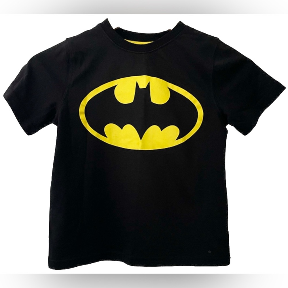 DC Comics BATMAN T-shirt Kids Boys 7-8 Years Dark Night 100% Cotton Black